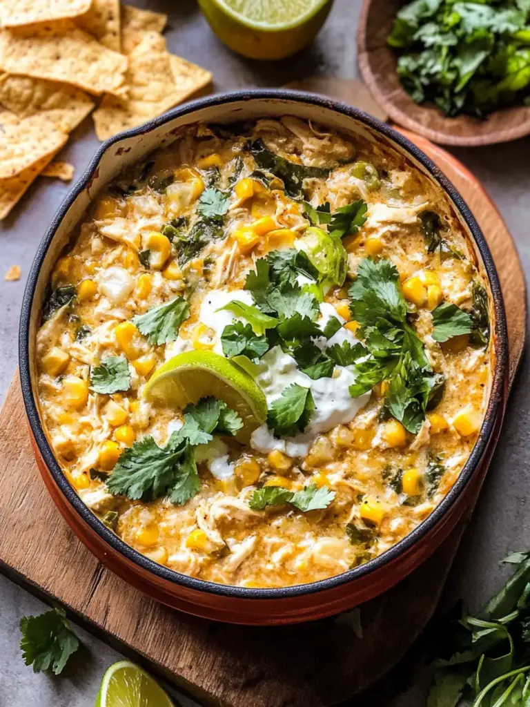 Easy White Chicken Chili Corn Dip