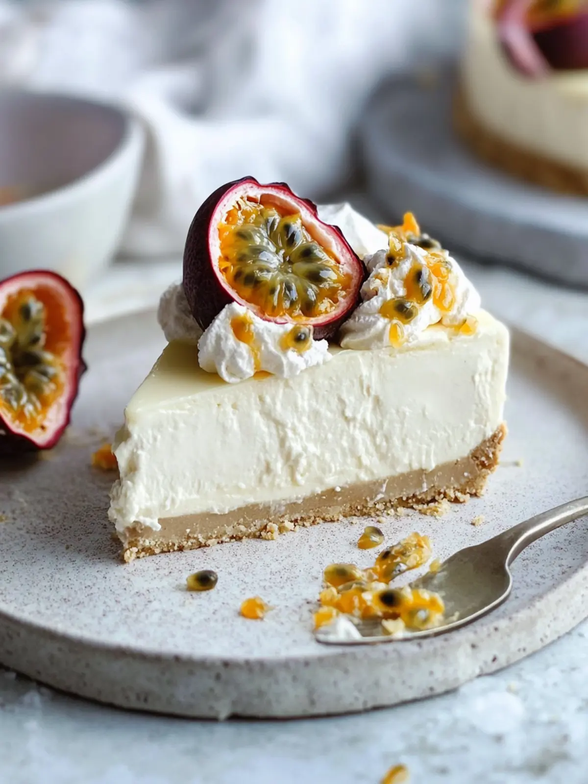 White Chocolate and Passion Fruit Cheesecake