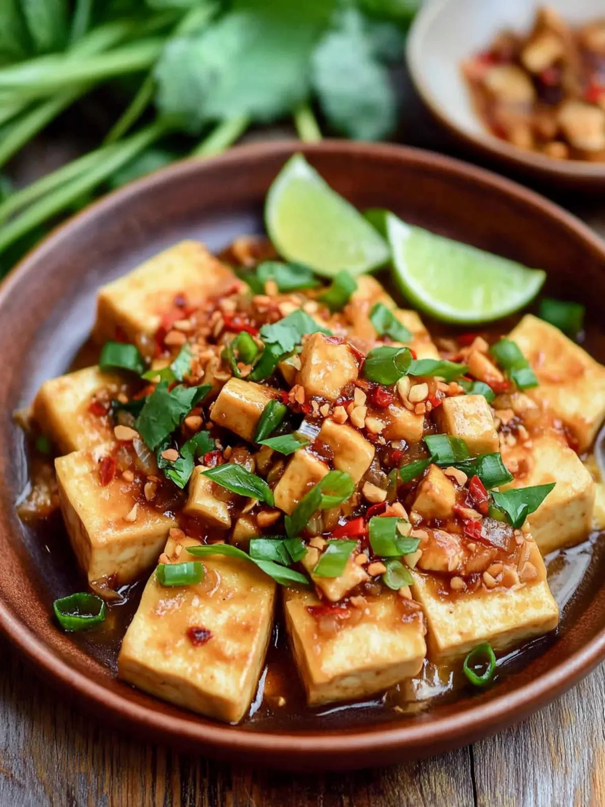 Delicious Burmese Tofu with Garlic, Ginger & Chilli Sauce 2 Burmese Tofu with Garlic, Ginger & Chilli Sauce
