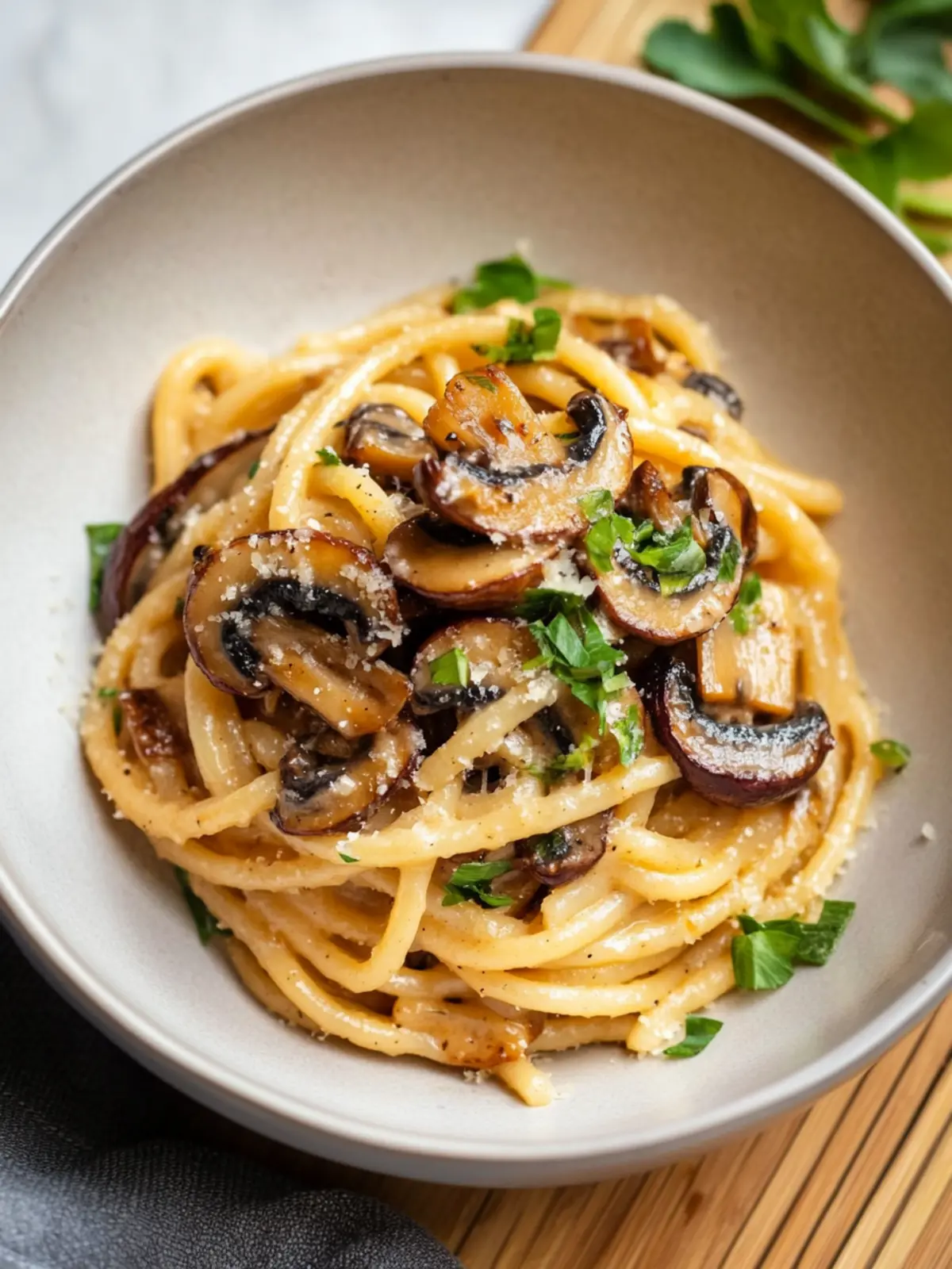 30-Minute Miso Mushroom Bucatini