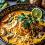 Creamy Coconut Chicken Khao Soi with Mushrooms