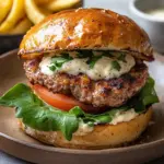 Savory Tuscan Pork Smash Burger with Garlic Rosemary Bliss 10 Tuscan Pork Smash Burger