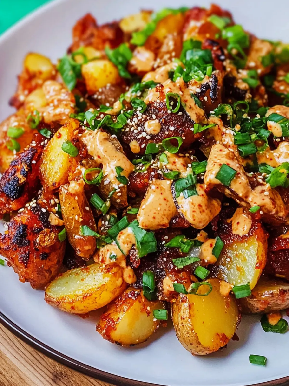 Crispy Gochujang Potato Salad
