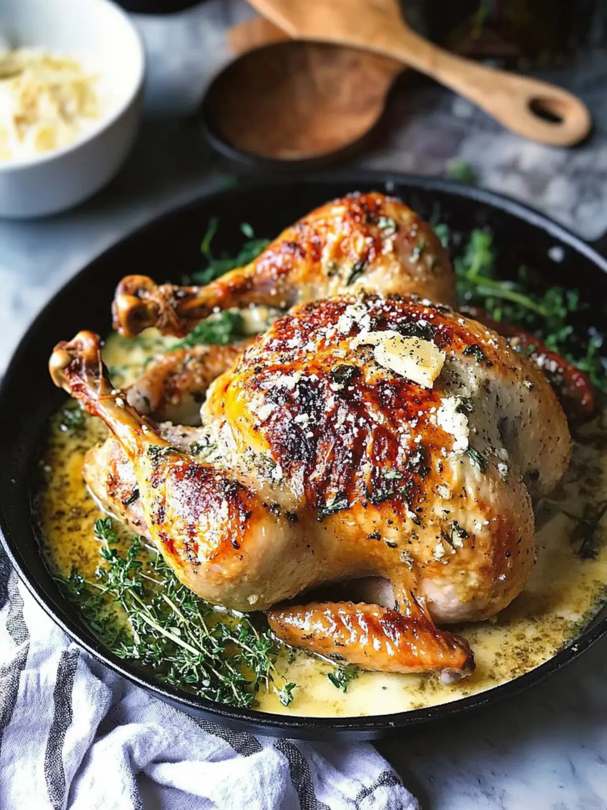 Garlic Parmesan Roast Chicken