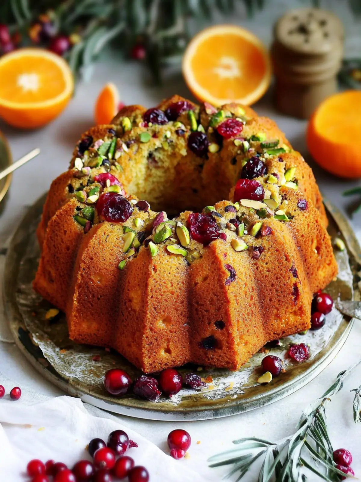 Delightful Orange Cranberry and Pistachio Bundt Cake Recipe 4 Orange Cranberry and Pistachio Bundt Cake
