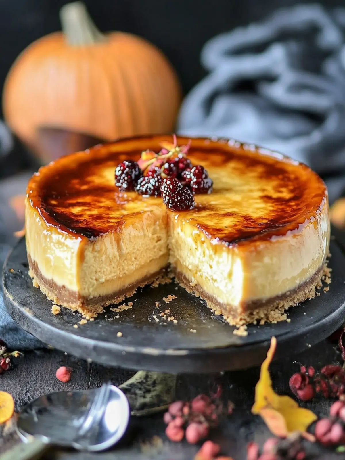 Creme Brulee Pumpkin Cheesecake