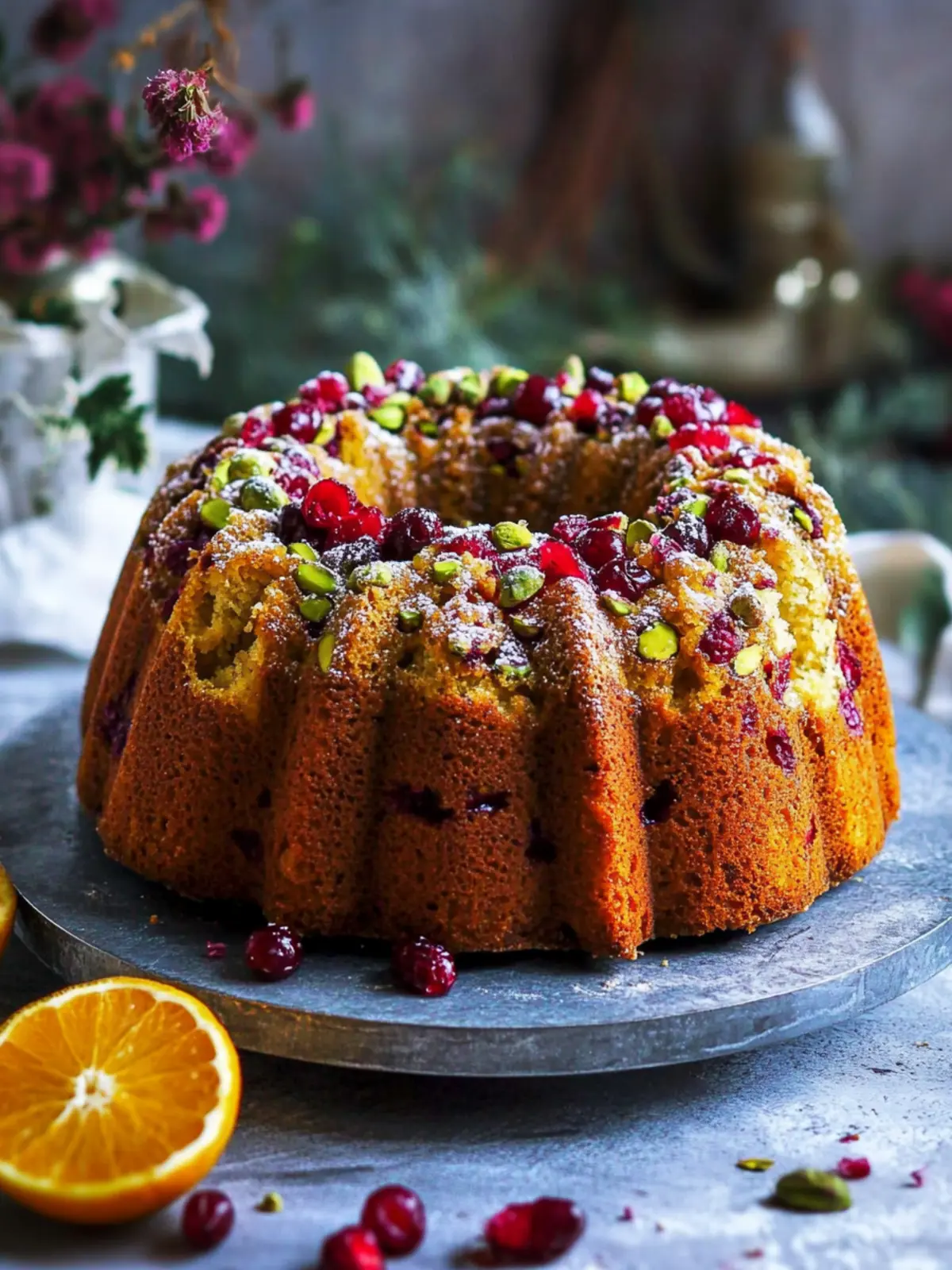 Delightful Orange Cranberry and Pistachio Bundt Cake Recipe 3 Orange Cranberry and Pistachio Bundt Cake