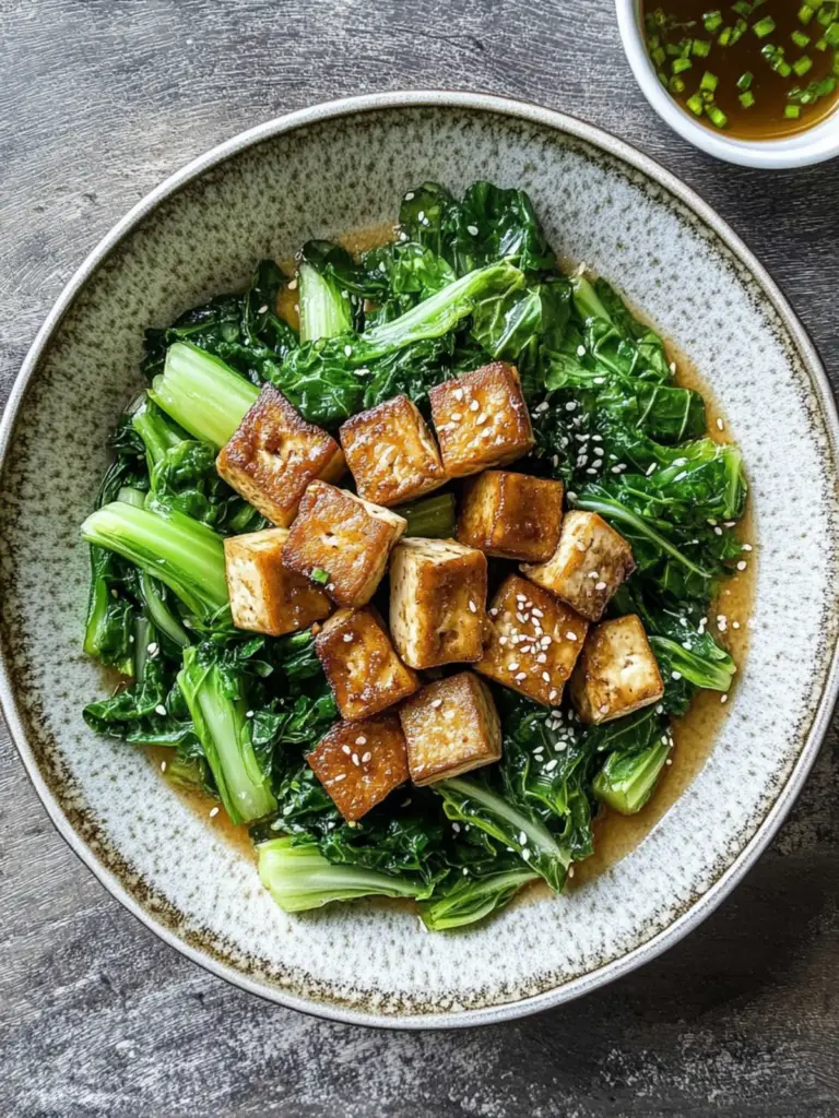 Crispy Tofu and Choy Sum