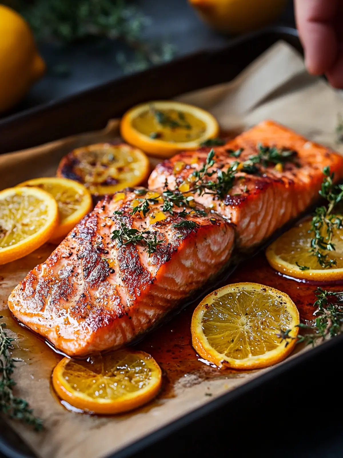 12 Minute Citrus Broiled Salmon Filet