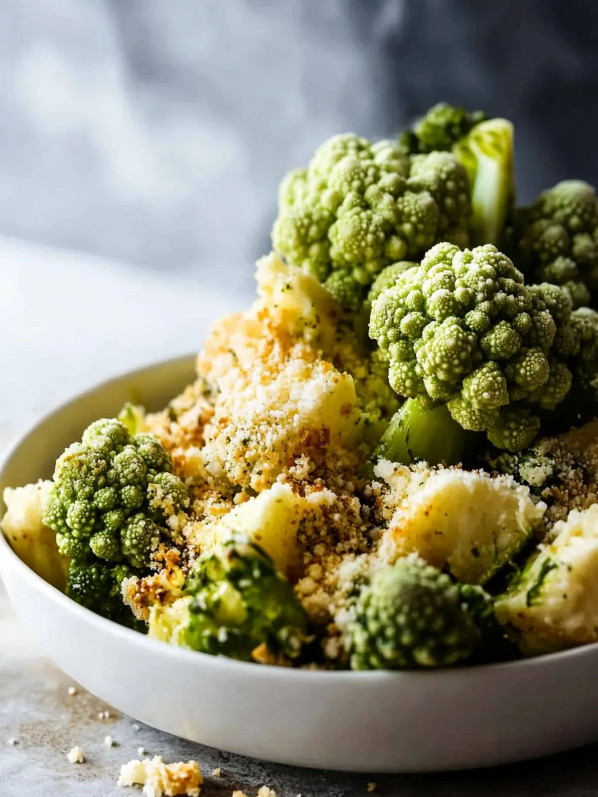 Roasted Romanesco with Parmesan Panco