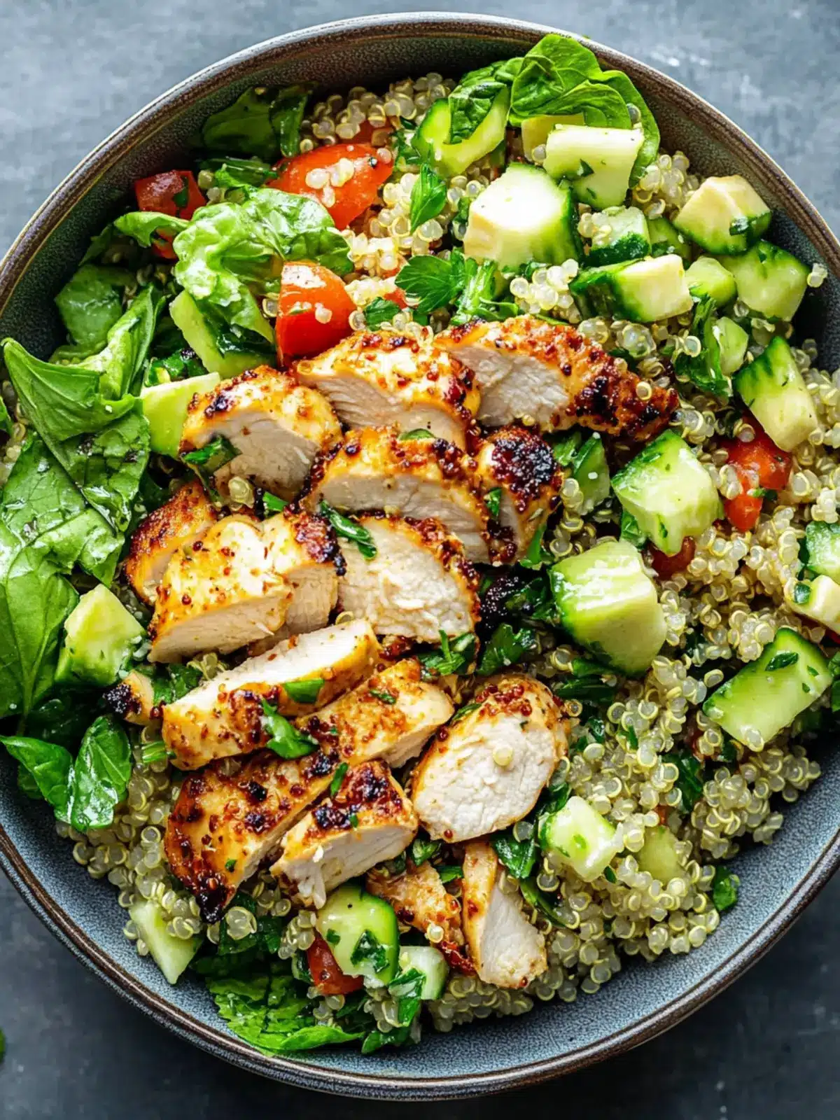 Crunchy Quinoa & Chicken Salad