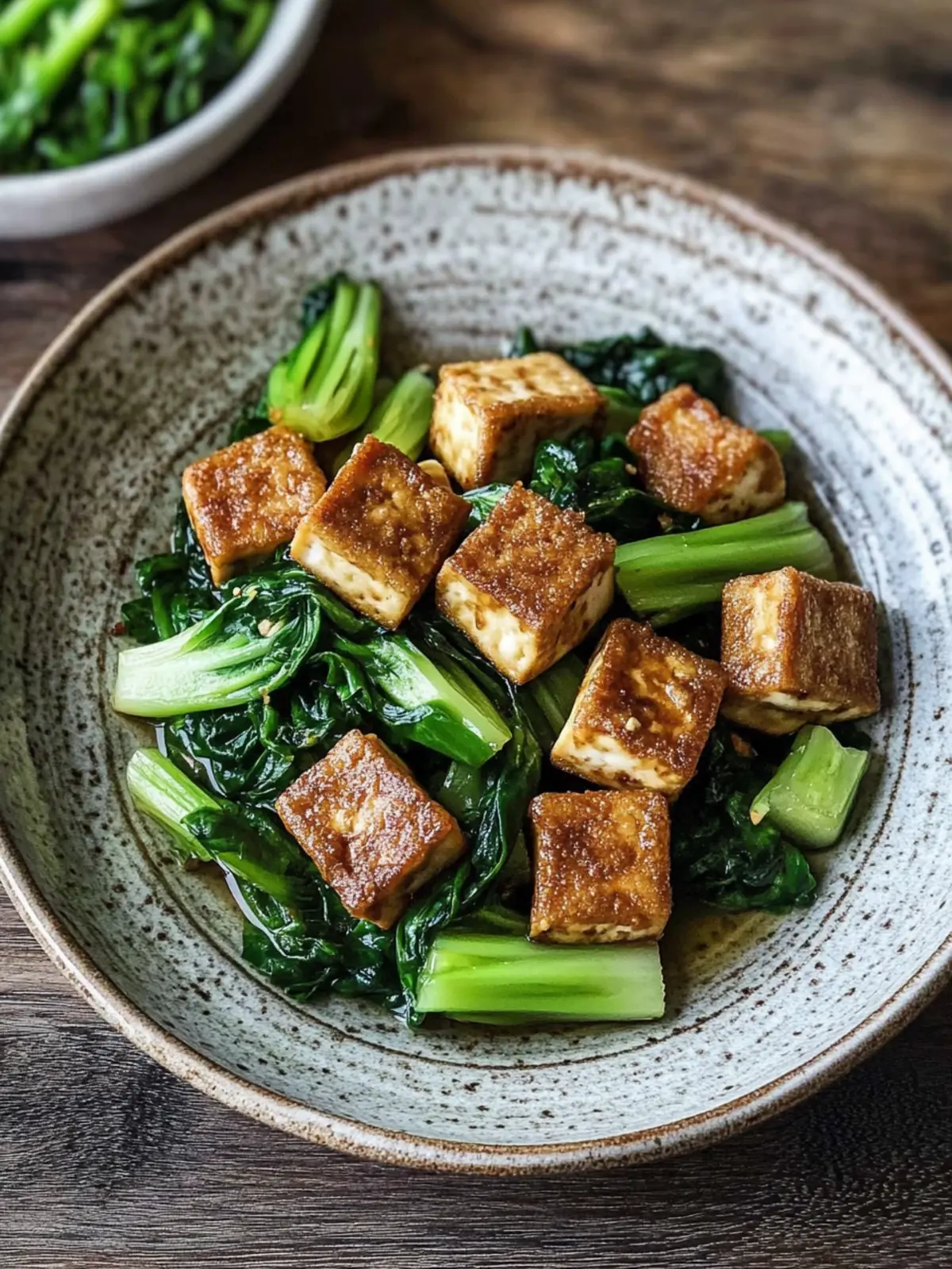 Crispy Tofu and Choy Sum
