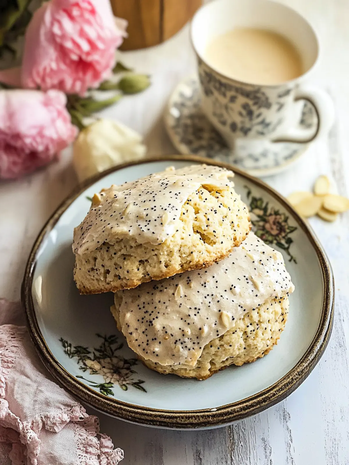 Almond Poppyseed Scones