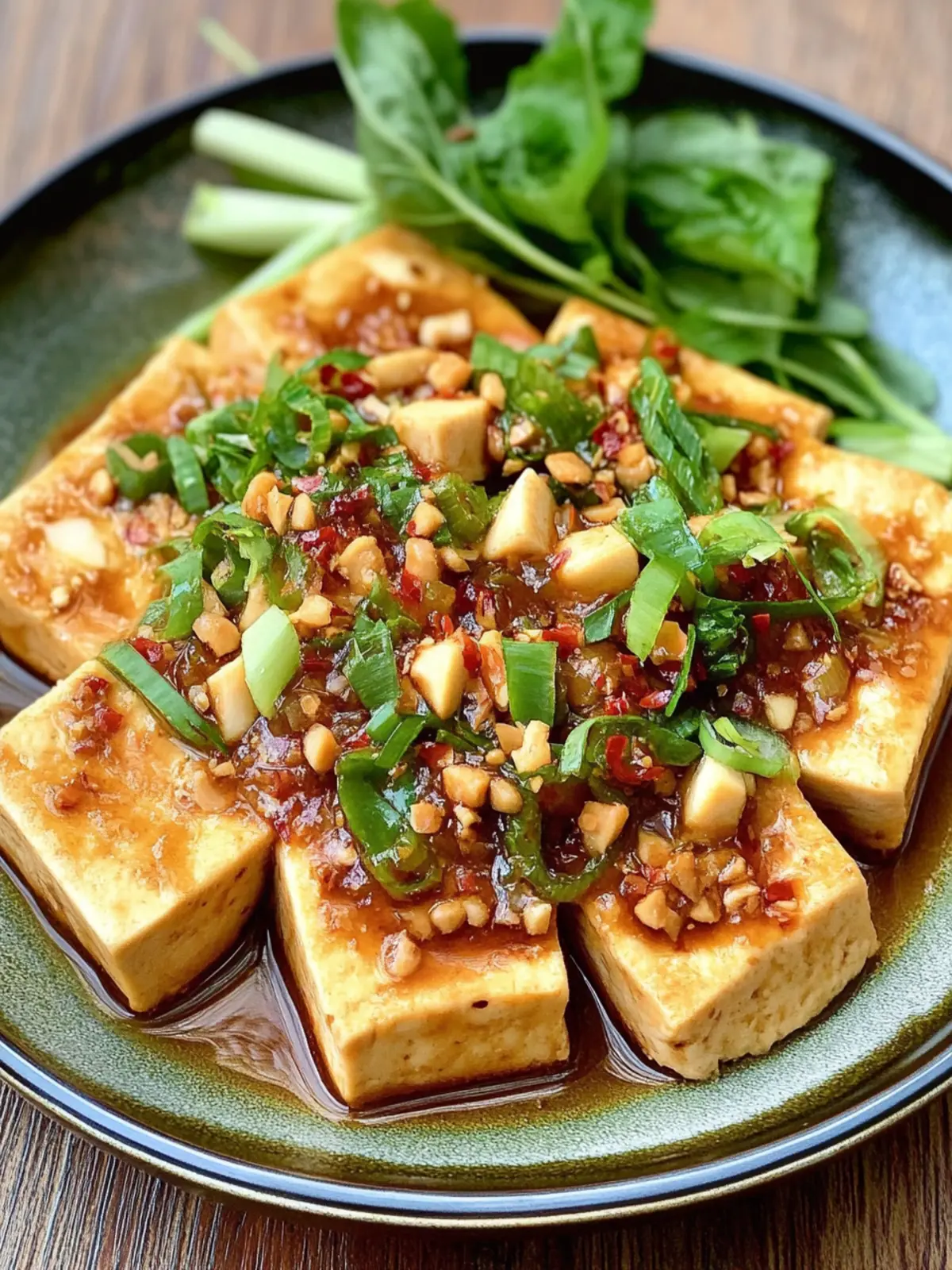 Delicious Burmese Tofu with Garlic, Ginger & Chilli Sauce 3 Burmese Tofu with Garlic, Ginger & Chilli Sauce
