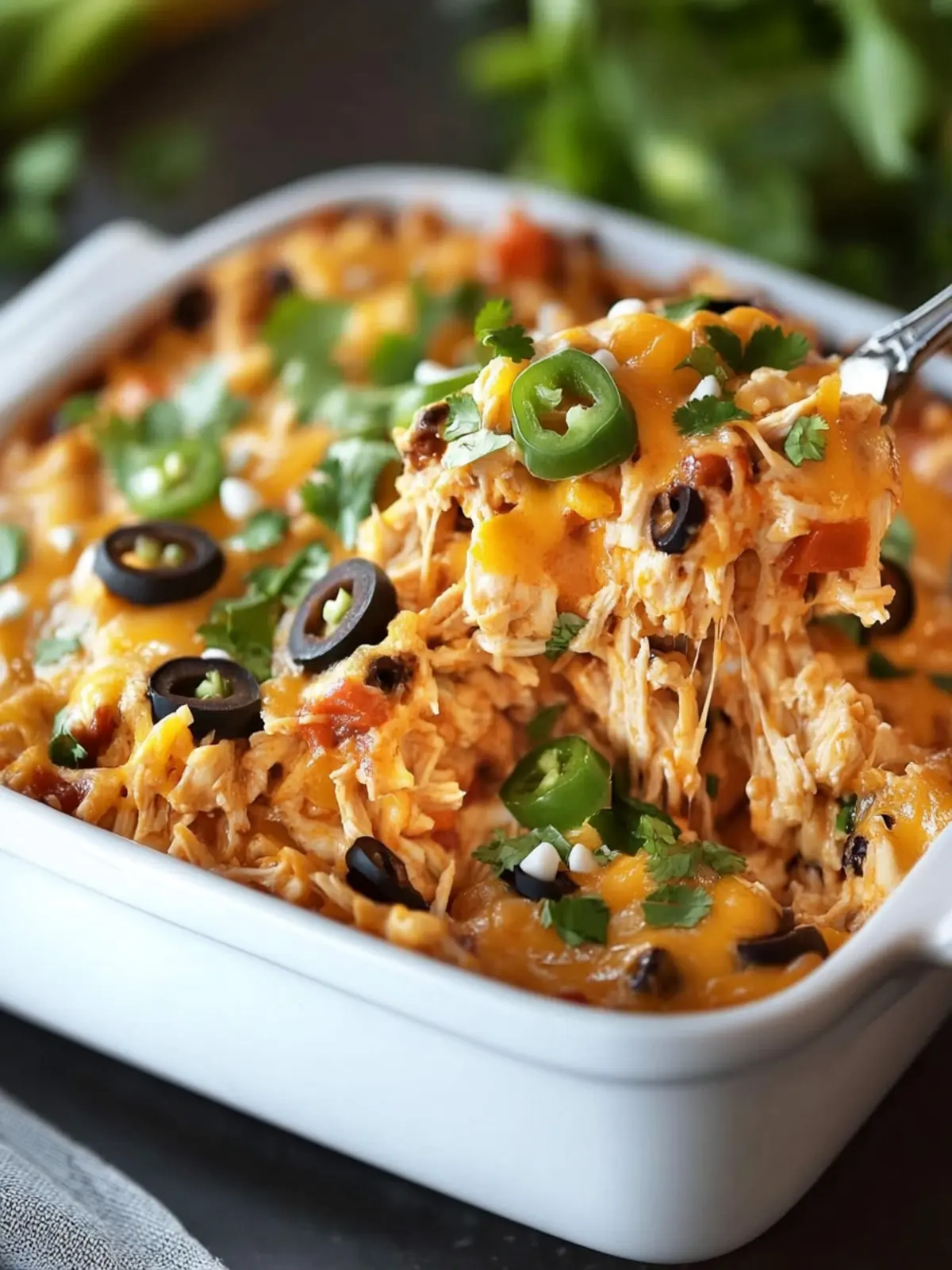 Healthy Chicken Taco Casserole