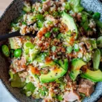 Tuna Avocado Crispy Rice Salad