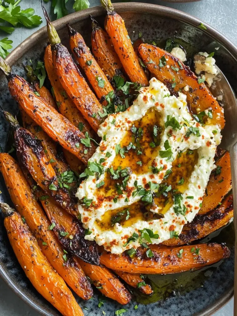 Za'atar Roasted Carrots with Feta Dip