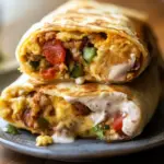 Sheet Pan Breakfast Burritos with Creamy Chipotle Sauce