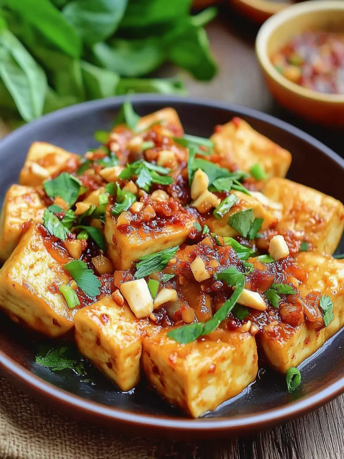 Delicious Burmese Tofu with Garlic, Ginger & Chilli Sauce 4 Burmese Tofu with Garlic, Ginger & Chilli Sauce