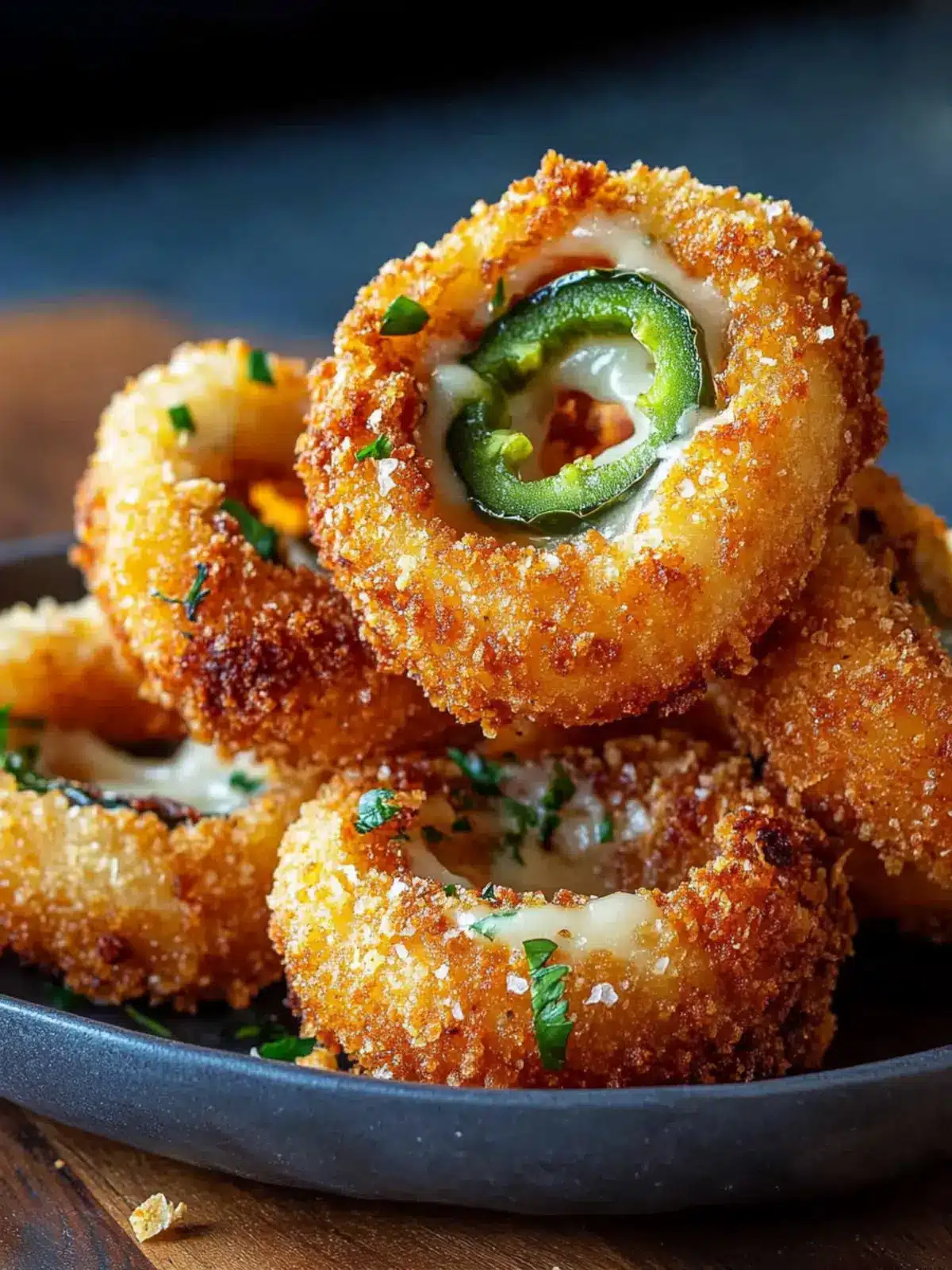 Jalapeño Popper Stuffed Onion Rings