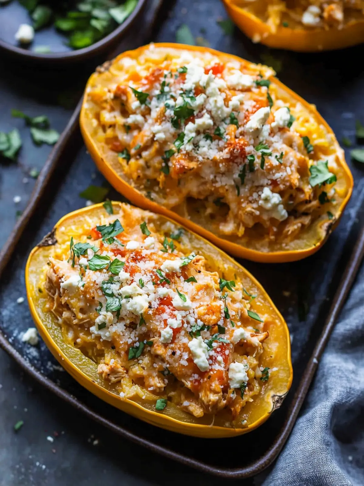 Buffalo Chicken Stuffed Spaghetti Squash for Ultimate Comfort 4 Buffalo Chicken Stuffed Spaghetti Squash