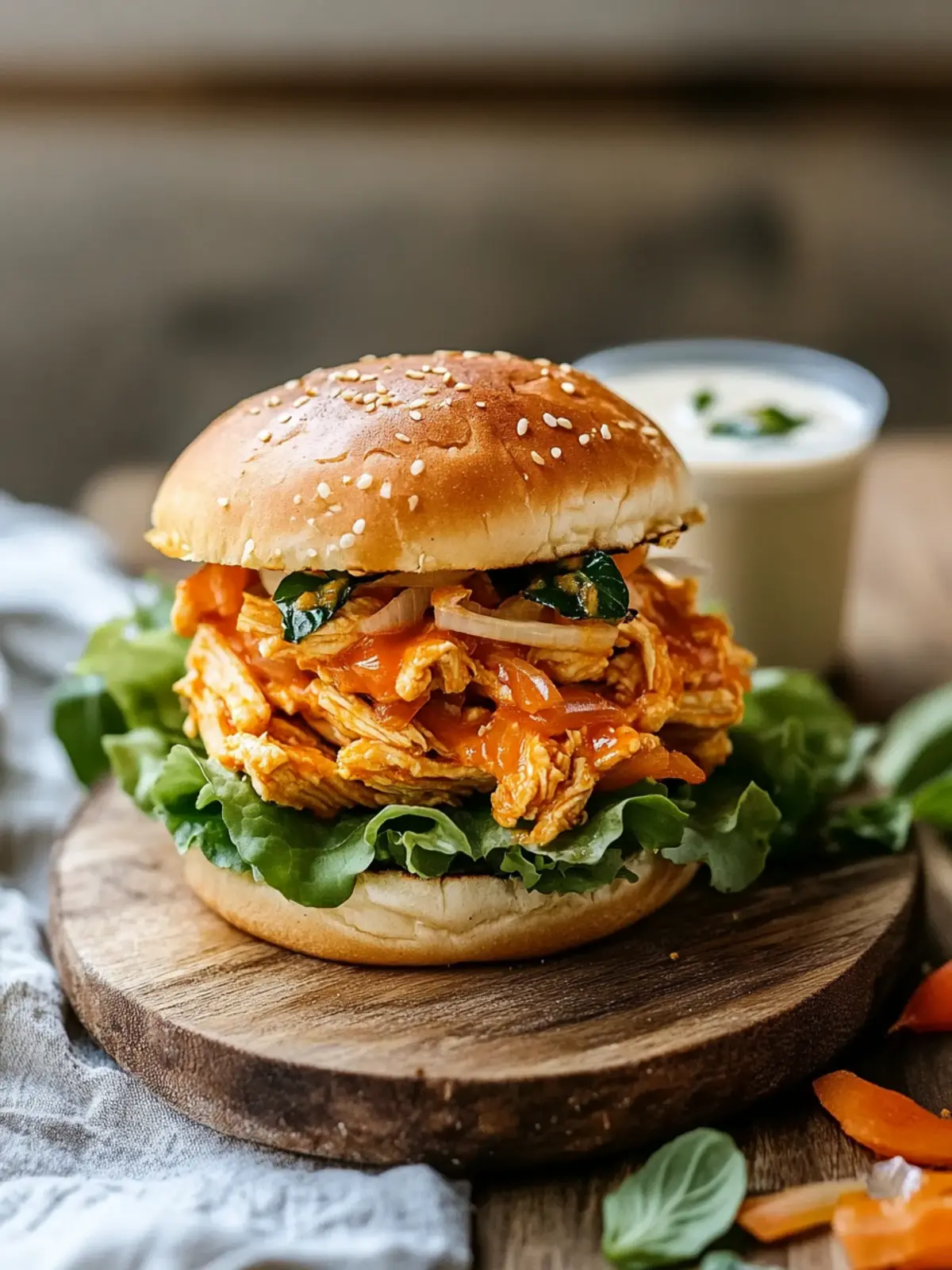 Savory Crockpot Buffalo Chicken Sandwiches Made Easy 2 Crockpot Buffalo Chicken Sandwiches