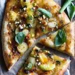 Caramelized Leek Pizza with Spicy Honey
