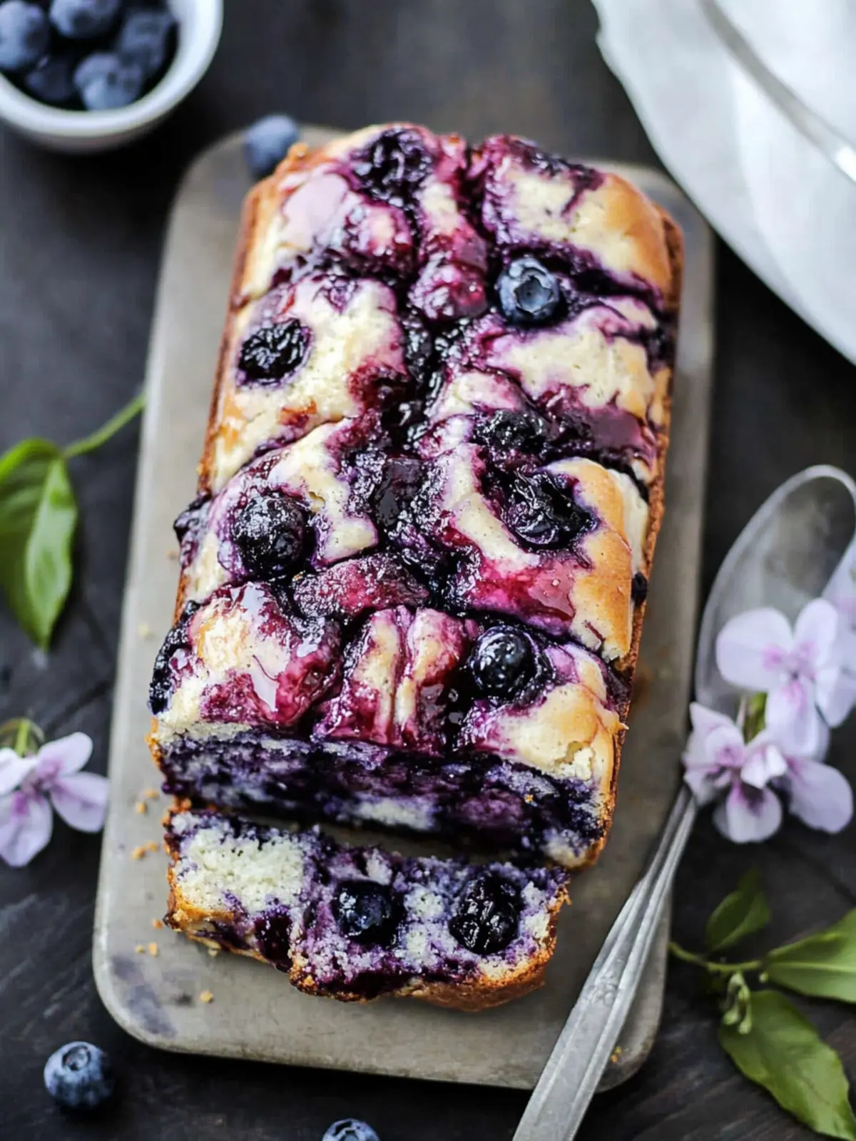 Melt-in-Your-Mouth Roasted Blueberry Pull-apart Loaf Recipe 3 Roasted Blueberry Pull-apart Loaf