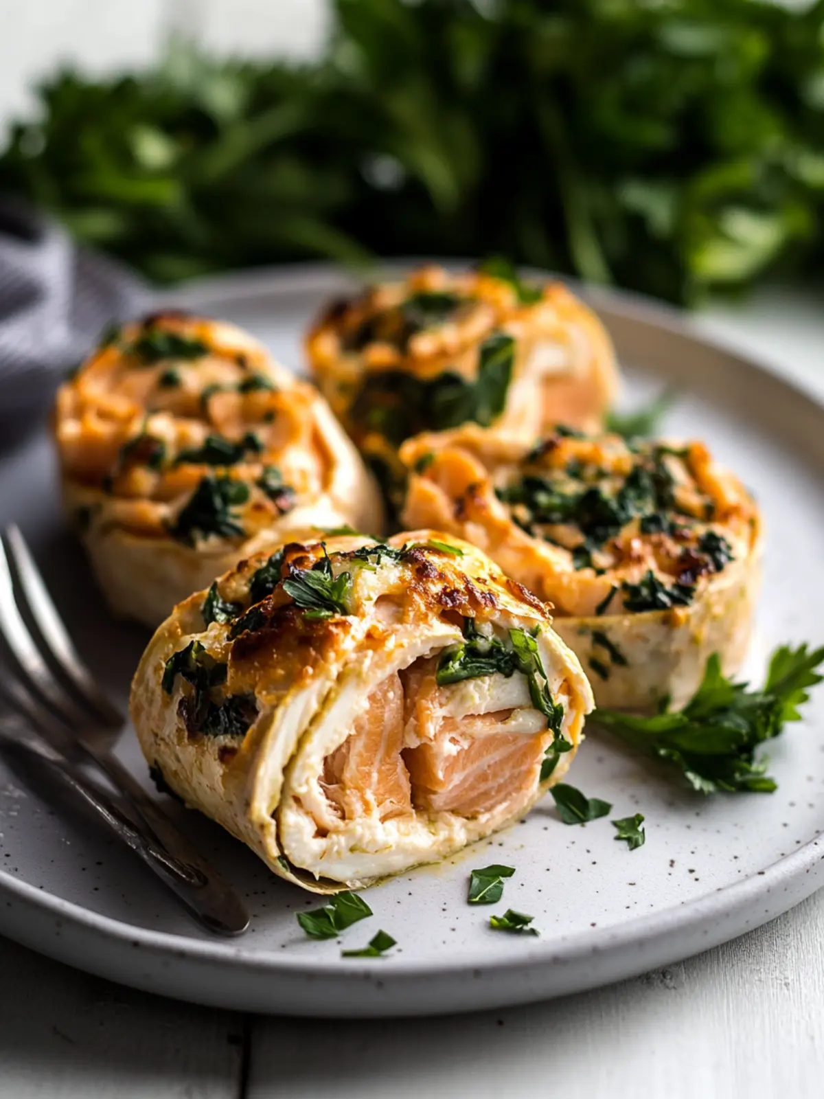 Elegant Crab Stuffed Salmon Pinwheels for Effortless Entertaining 3 Crab Stuffed Salmon Pinwheels