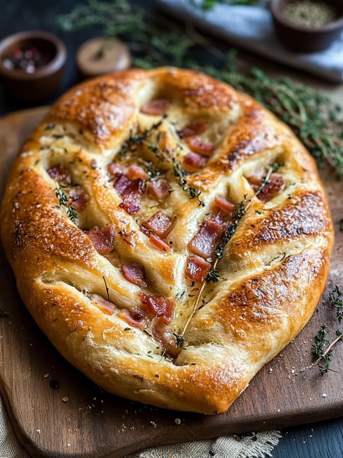 Bacon Fougasse aux Lardons: Easy, Irresistibly Savory Bread 5 Fougasse aux Lardons