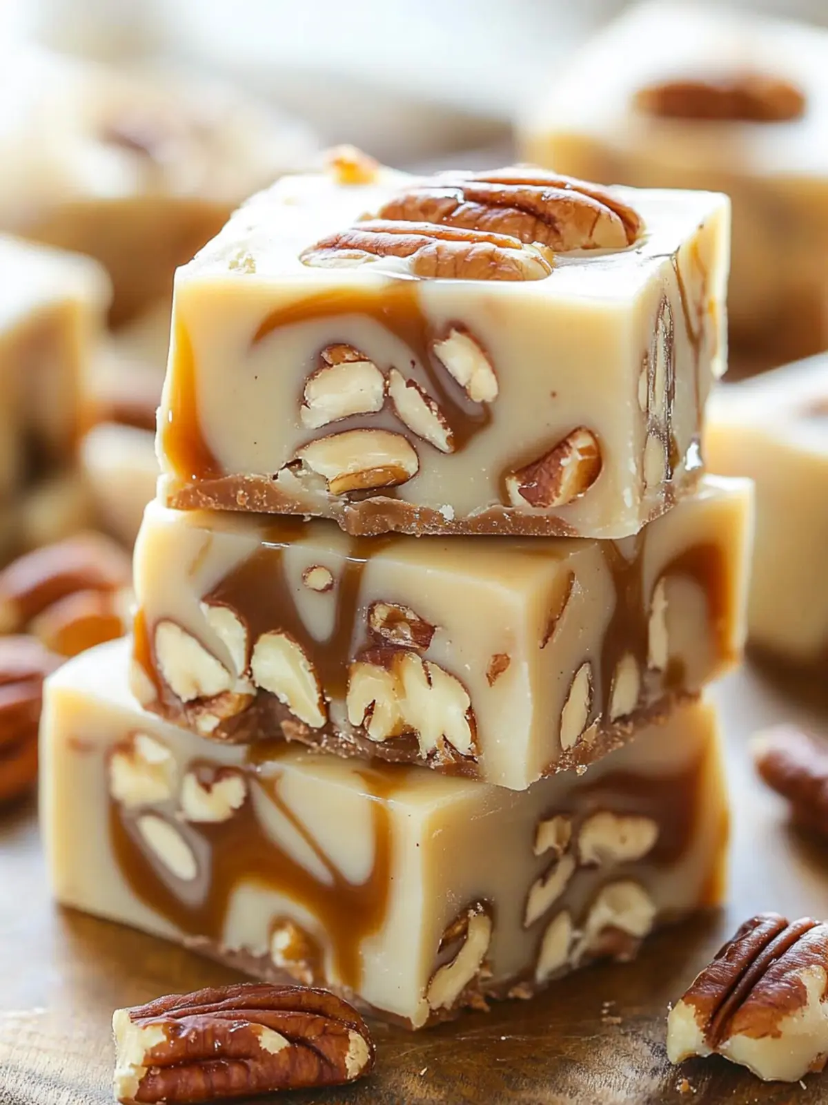 White Chocolate Caramel Pecan Fudge