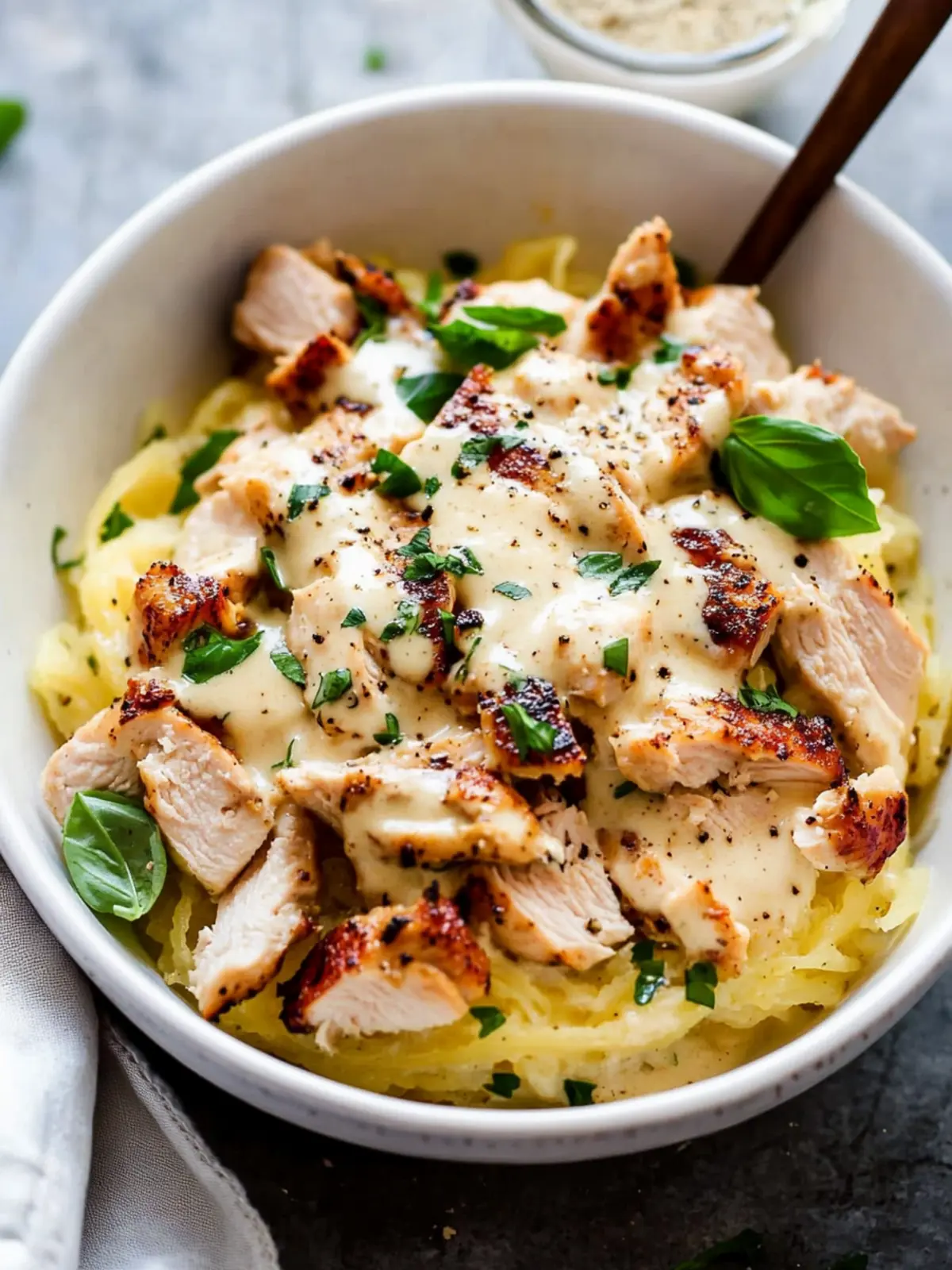 Creamy Paleo Chicken Alfredo with Spaghetti Squash Delight 5 Paleo Chicken Alfredo with Spaghetti Squash