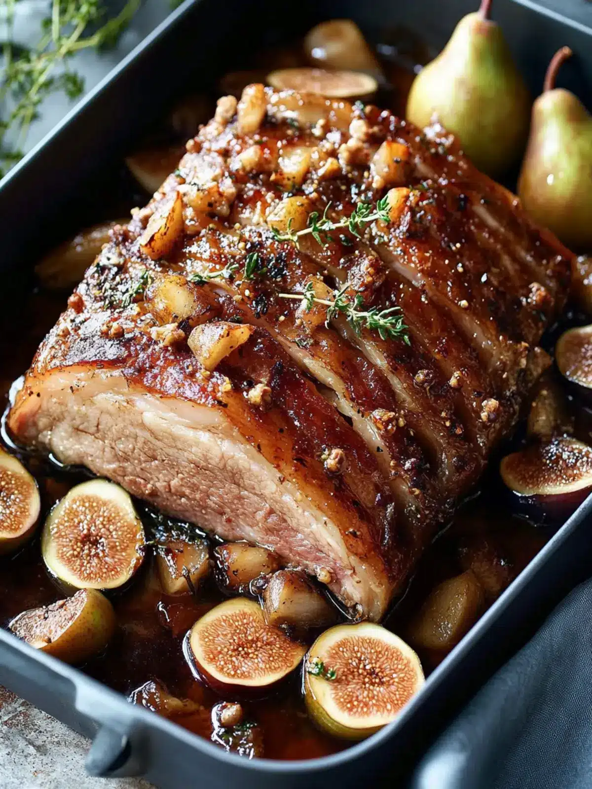 Succulent Roast Pork Belly with Figs, Pears and Sherry Magic 4 Roast Pork Belly with Figs, Pears and Sherry