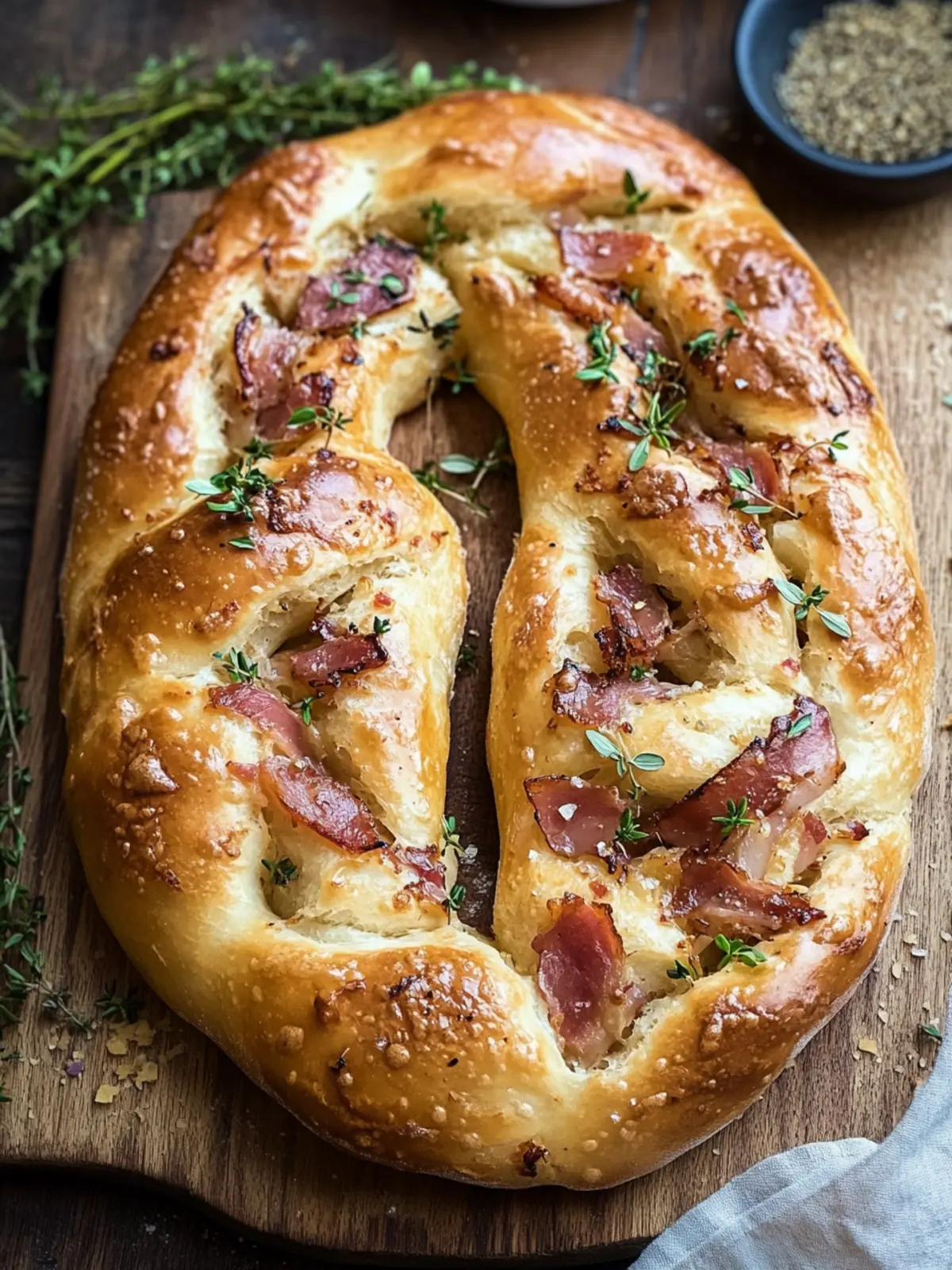 Bacon Fougasse aux Lardons: Easy, Irresistibly Savory Bread 4 Fougasse aux Lardons