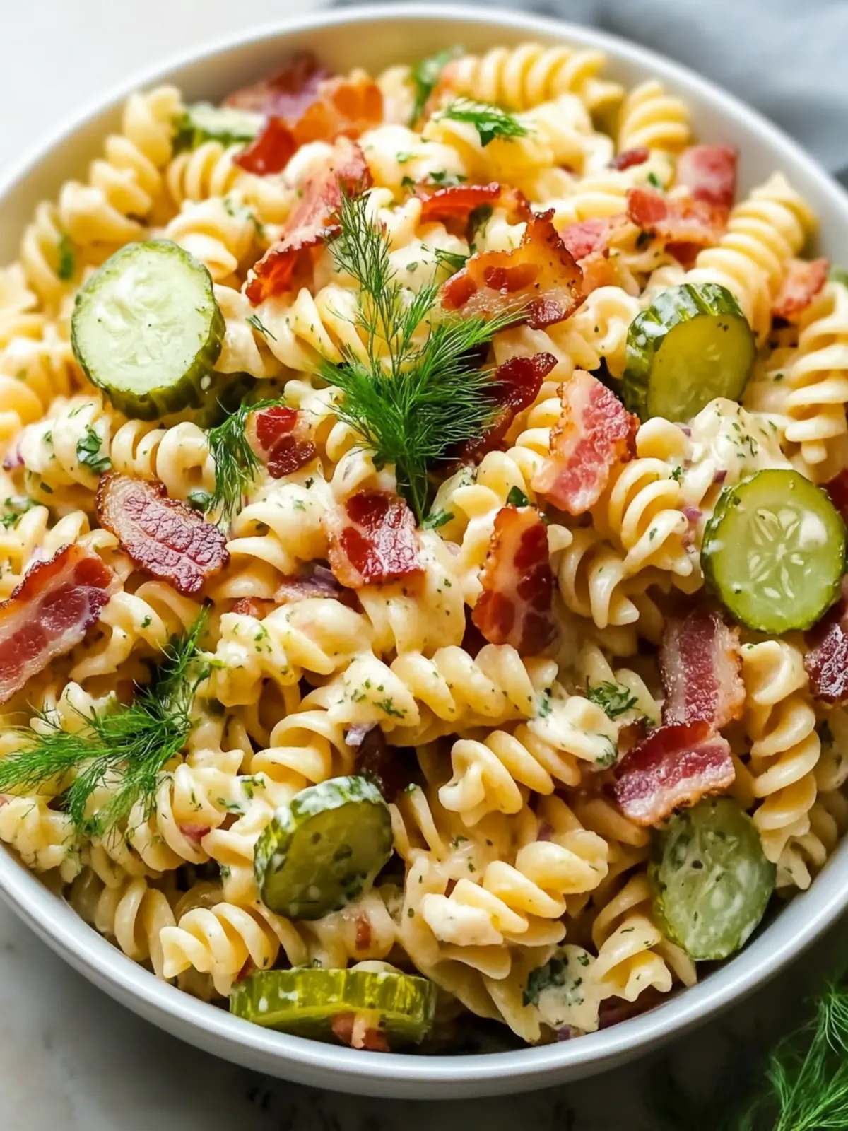 Dill Pickle Bacon Pasta Salad: A Flavorful Crowd-Pleaser 5 Dill Pickle Bacon Pasta Salad