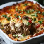 Delicious Low Carb Philly Cheesesteak Casserole Made Easy 2 Low Carb Philly Cheesesteak Casserole