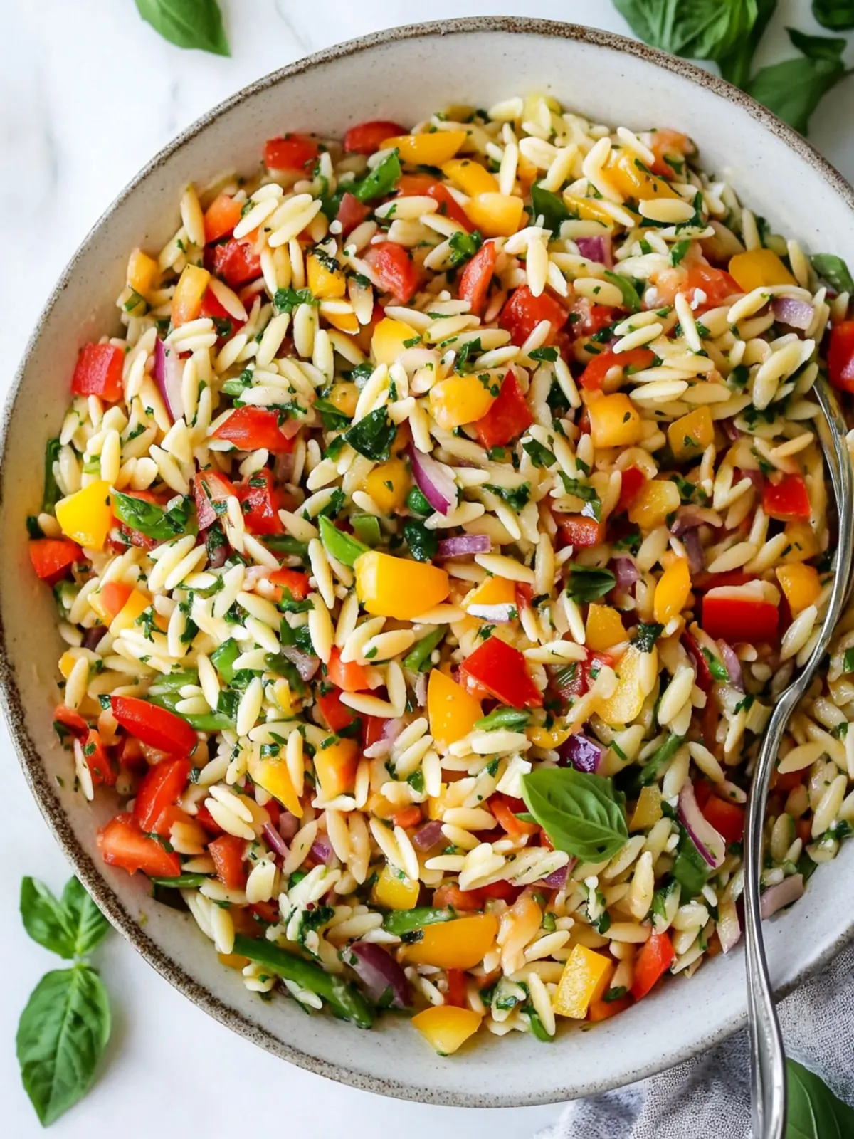 Colorful Rainbow Orzo Salad with Zesty Lemon Dressing 5 Rainbow Orzo Salad