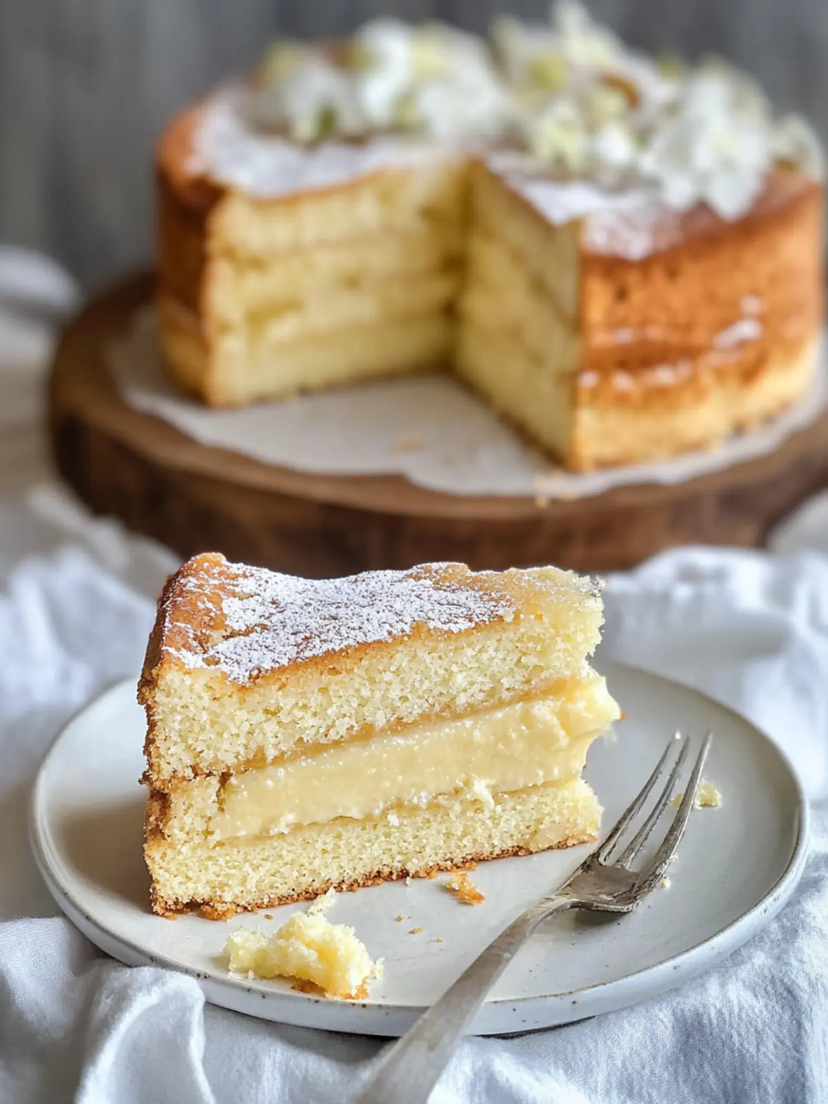 Irresistible Dutch Custard Cake with Crunchy Almond Flakes 3 Dutch Custard Cake