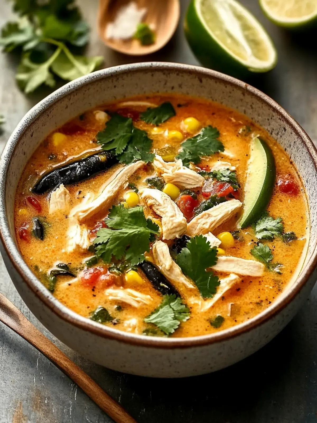 Chicken Poblano Soup: 30-Minute