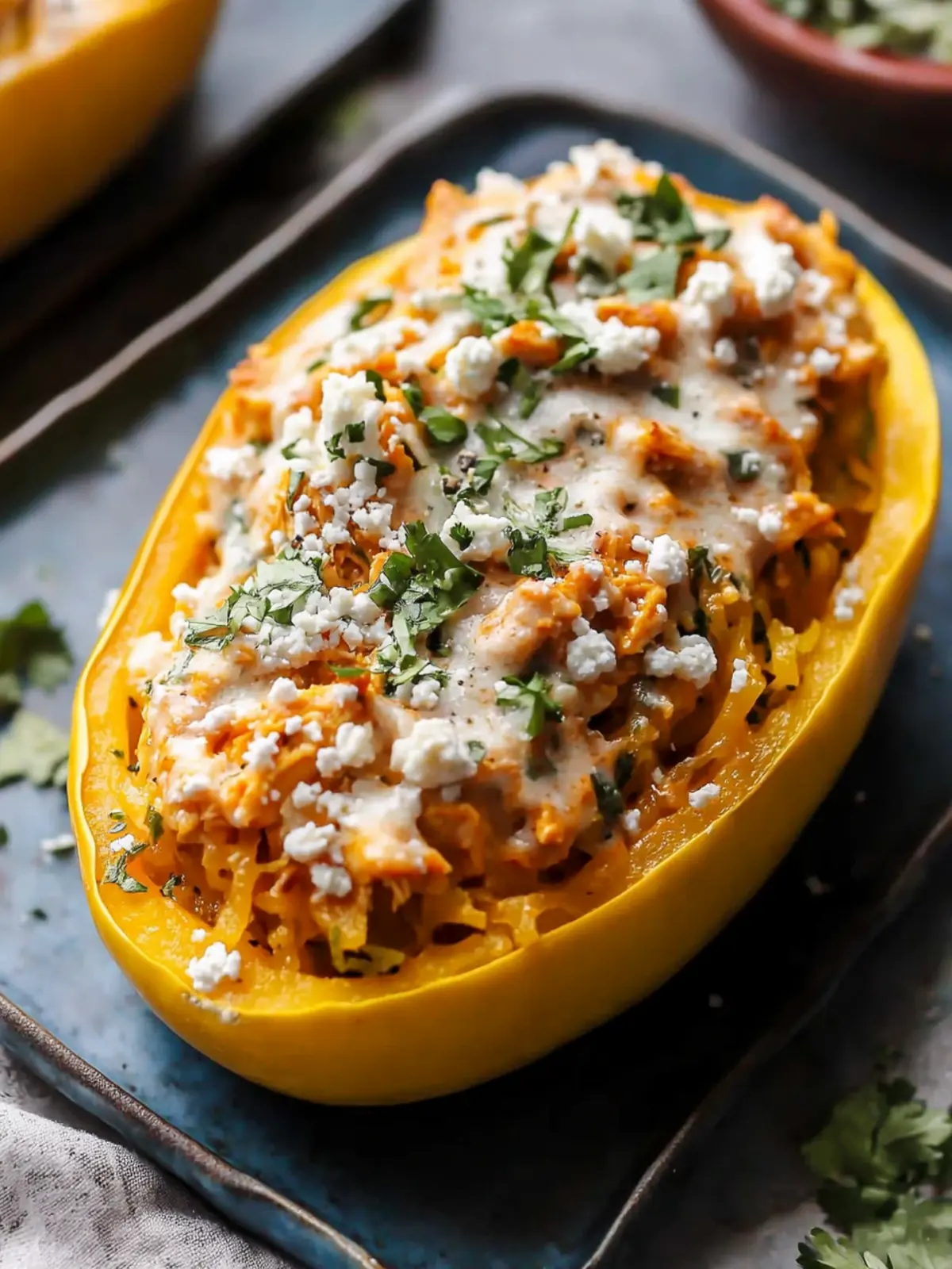 Buffalo Chicken Stuffed Spaghetti Squash for Ultimate Comfort 5 Buffalo Chicken Stuffed Spaghetti Squash
