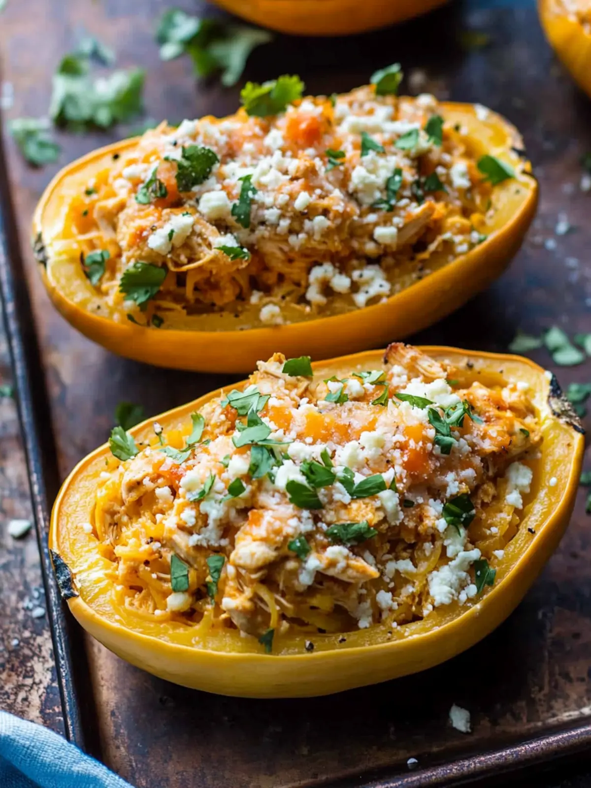 Buffalo Chicken Stuffed Spaghetti Squash for Ultimate Comfort 3 Buffalo Chicken Stuffed Spaghetti Squash