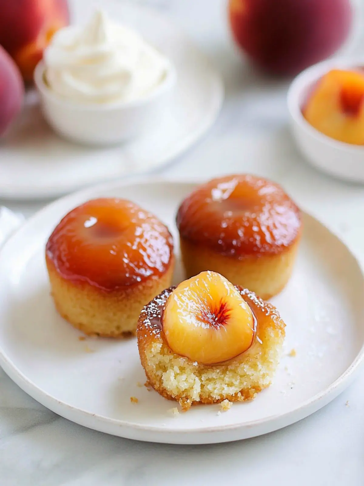 Peach Upside Down Mini Cakes