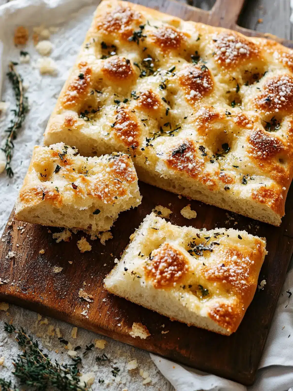 Garlic Parmesan Focaccia Bread
