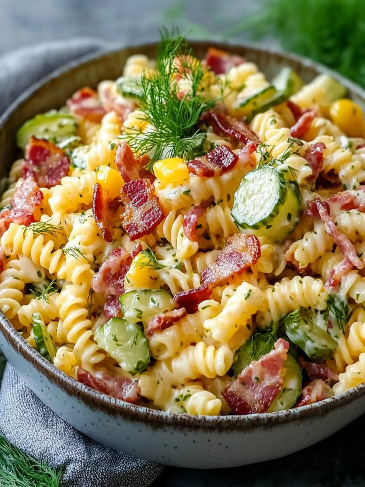 Dill Pickle Bacon Pasta Salad: A Flavorful Crowd-Pleaser 2 Dill Pickle Bacon Pasta Salad