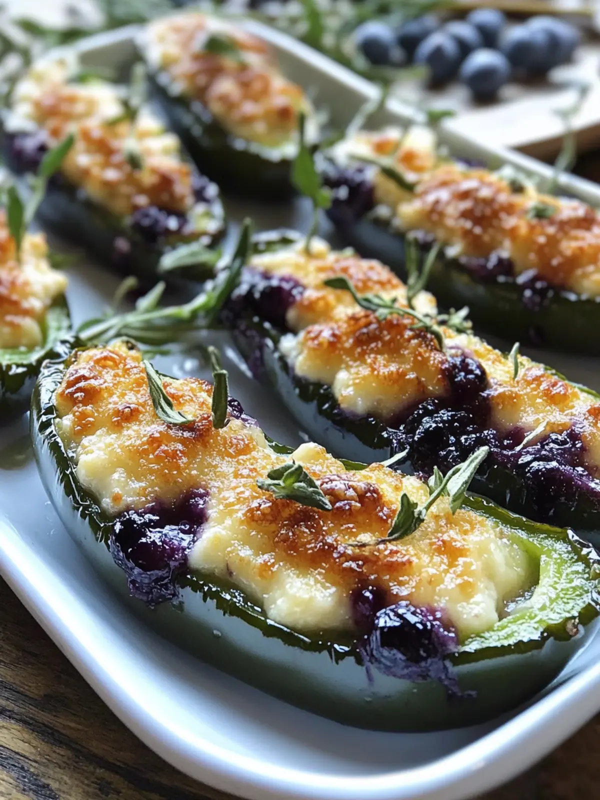 Sweet and Spicy Blueberry Brie Jalapeño Poppers Recipe 5 Blueberry Brie Jalapeño Poppers