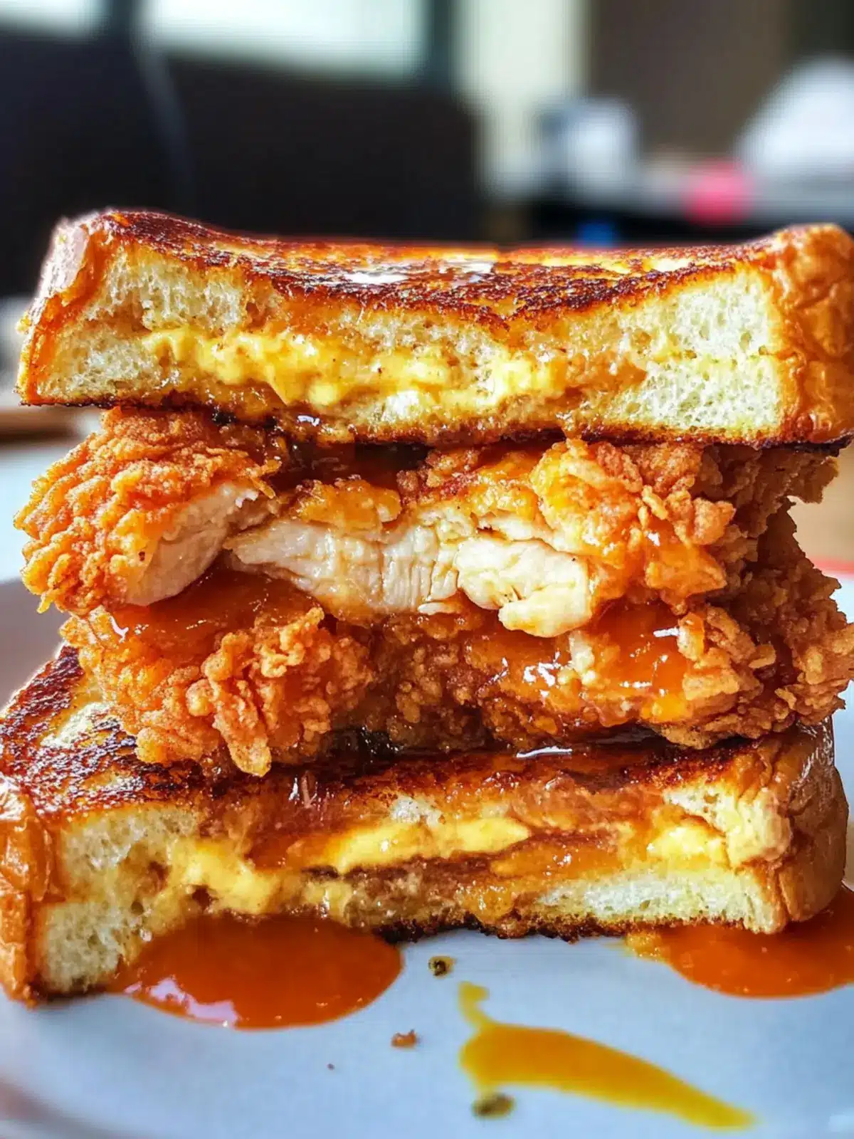 Savory-Sweet French Toast Fried Chicken Sandwich Delight 2 French Toast Fried Chicken Sandwich