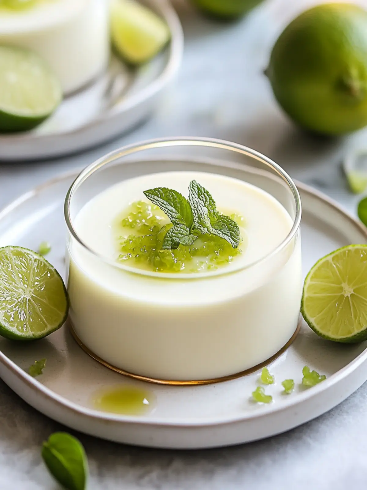 Key Lime Coconut Panna Cotta