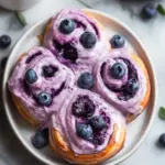 Blueberry Cinnamon Rolls with Creamy Frosting Bliss 6 Blueberry Cinnamon Rolls with Blueberry Cream Cheese Frosting