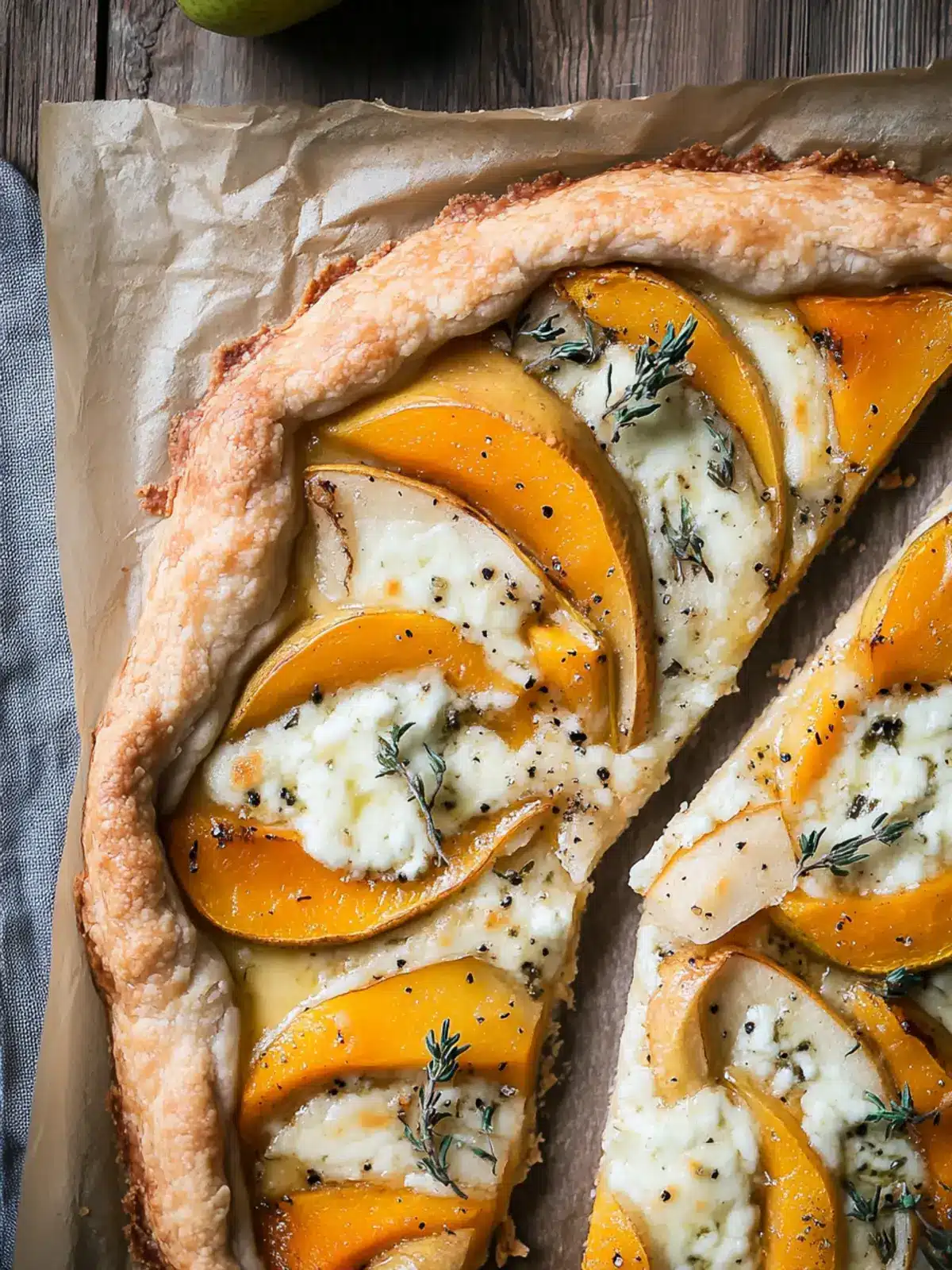 Butternut Squash, Pear and Gorgonzola Flatbread Tart Bliss 4 Butternut Squash, Pear and Gorgonzola Flatbread Tart