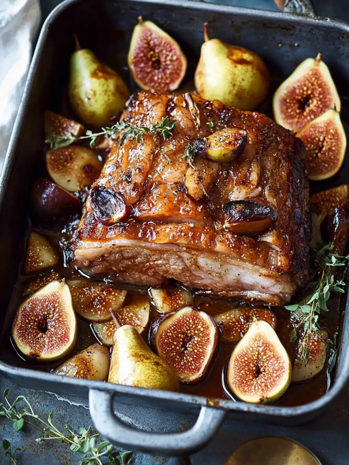 Succulent Roast Pork Belly with Figs, Pears and Sherry Magic 3 Roast Pork Belly with Figs, Pears and Sherry